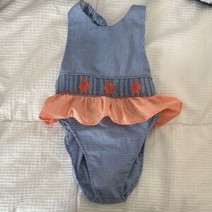 Sailboat design, smock cloth, bathing suit